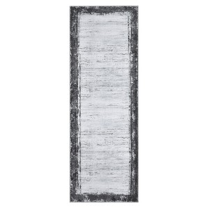 Washable Modern Bordered Rug Non Slip Low Pile Rug Soft Throw Floor Cover Foldable Indoor Carpet for Living Room Bedroom - 1 of 4