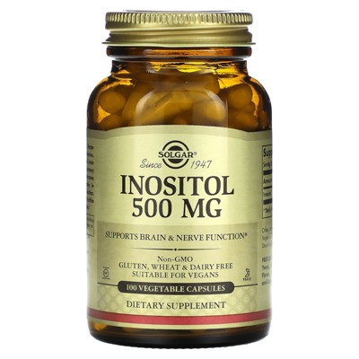 Solgar Inositol, 500 mg, 100 Vegetable Capsules
