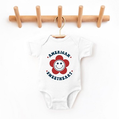 The Juniper Shop American Sweetheart Flower Baby Bodysuit