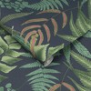 Midsummer Fern Navy Blue and Green Tropical Leaves Paste the Wall Wallpaper - image 3 of 4