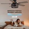 Siljoy 42 Inch Farmhouse Flush Mount Ceiling Fan with Light and Dual Blades (Remote Included 5 Blades)for Patio Bedroom and Living room - 4 of 4