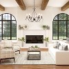LNC Miller 6-Lights 27" Candle Crystal French Country Large Chandelier,Rustic Bronze - 4 of 4
