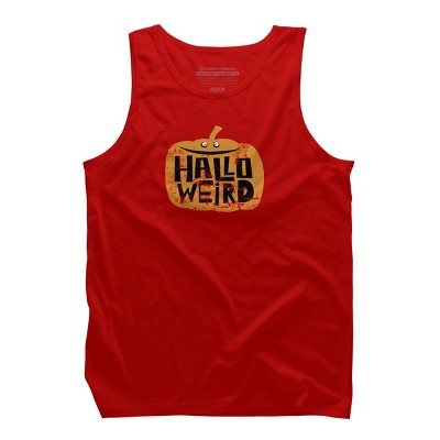 Men's Design By Humans Halloween Halloweird By Spindriftdesigns Tank Top