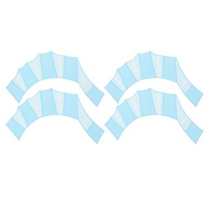Unique Bargains Silicone Resistance Lightweight Aquatic Webbed Swimming Fins 2 Pairs - 1 of 4