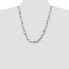 Black Bow Jewelry Men's 9mm, Sterling Silver Solid Flat Curb Chain Necklace - 2 of 4