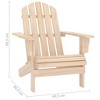 vidaXL Adirondack Chair Lounge Patio Lawn Chair for Garden Solid Wood Fir - Natural - 4 of 4