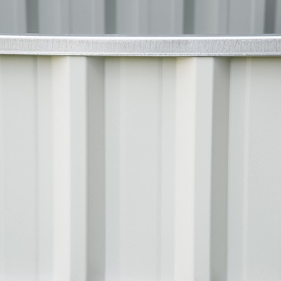 Elevate Galvanized White Metal Raised Garden Bed for Patio & Deck
