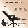 High Back Reclining Executive Office Chair with Massage, Footrest & Remote, Adjustable Swivel Desk Chair for Home Office-3irtyhousy - 3 of 4