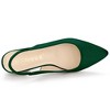 Allegra K Women's Pointed Toe Block Heel Slingback Heels - 4 of 4