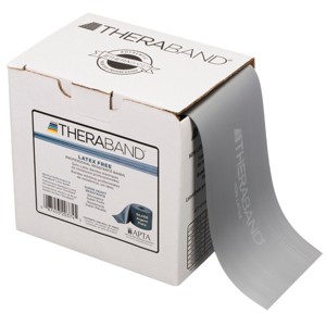 THERABAND Resistance Band, 25 YD Roll, Silver, Super Heavy Thickness, 10.2 LBS Resistance, Level 7, Non-Latex - 1 of 4