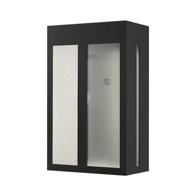 Lafayette Black and Nickel Modern Outdoor Wall Lantern