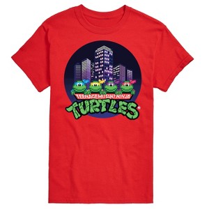 Men's - Teenage Mutant Ninja Turtles - City Scape With Turtles Short Sleeve Graphic T-Shirt - 1 of 4