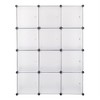 Storage Shelf 4 Layers 12-Cube 35 x 35 x 35 Cube Storage Cabinet with Door for Study Room Bedroom Bookcase Toy  Cloths Shoes Organizer White - 2 of 4