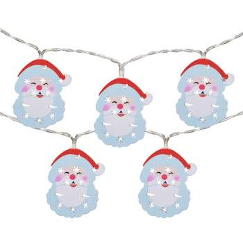Northlight 10-Count LED Santa Claus Christmas Fairy Lights, 4ft, Copper Wire
