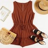 Imily Bela Womens V Neck Beach Tank Rompers Flowy Ruffle Layered Shorts Jumpsuit High Waist - 4 of 4