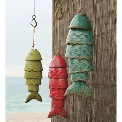 Wind & Weather Colored Porcelain Koi Fish Wind Chime