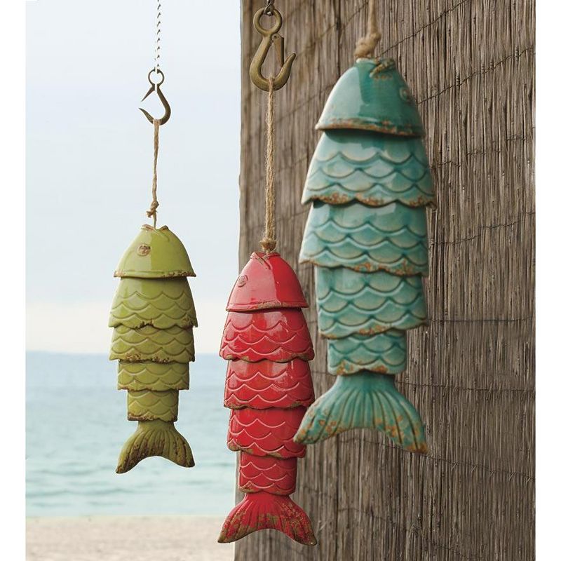 Wind & Weather Colored Porcelain Koi Fish Wind Chime, 2 of 3