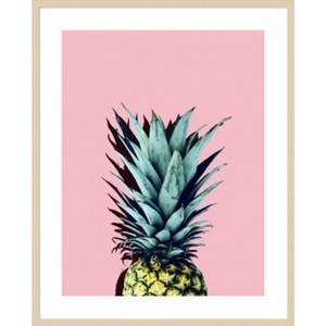 Amanti Art Pineapple art 1 by Vitor Costa Wood Framed Wall Art Print - 1 of 4