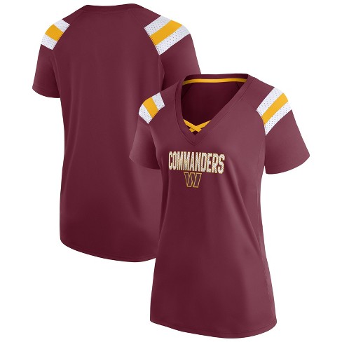 Nike Fashion (NFL Washington Commanders) Women's High-Hip T-Shirt.