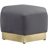 Meridian Furniture,Marquis Velvet Ottoman - 3 of 4