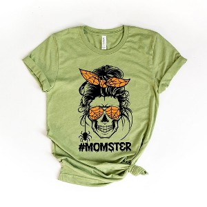 Simply Sage Market Women's Momster Skull Short Sleeve Graphic Tee - 1 of 4