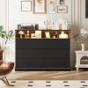 Dresser for Bedroom, 6 Drawer Dresser with LED Lights and Charging Station, Wide Chest of 6 Drawers with Open Space - 2 of 4