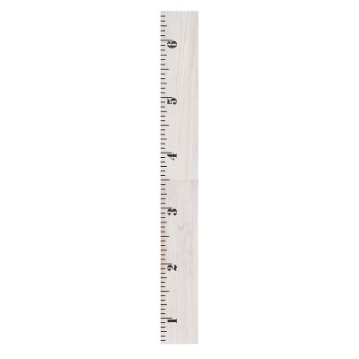 8" x 72" Growth Chart 6.5' Wood Wall Ruler White - Kate and Laurel