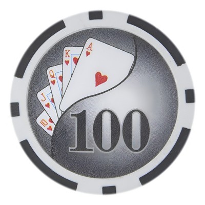 Slickblue 14g Poker Chips 25-Pack, Clay Composite, Royal Flush Design, Easy-to-Read Denominations, $1-$1000