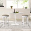 Kumasinova 26"H Vintage Bar Stools Set of 2,360°Swivel Rubberwood Stools for Kitchen Island&Dining Room,Stylish Upholstered Accent Stools - 2 of 4
