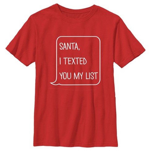 Boy's Lost Gods Santa I Texted You My List T-Shirt - image 1 of 4