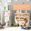 4 Tier Rotating Bookshelf Tower, Floor Standing Storage Rack, 360 Degree Revolvin Bookcase, Wood Narrow Bookshelf - 3 of 4