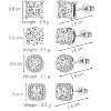 925 Sterling Silver Earrings for Women - 4 Pairs of Earrings with Zirconia Round and Square, Hypoallergenic Needle for Sensitive Ears - 3 of 4