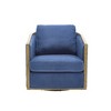 Sapphtopaz 1pc Round Accent Chair Upholstered 360 Degree Swivel Barrel Club Chair, Swivel Barrel Chair Living Room Chair Comfy Chair - 2 of 4