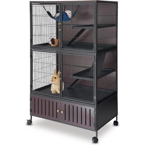 60" Large Metal Ferret Cage, Metal Large Guinea Pig Cages 5 Levels with Lockable Doors, Ramps, Wheels, Squirrel Cage - 1 of 4