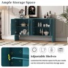 4-Door Large Vintage Storage Sideboard With Adjustable Shelves And Long Handles - 4 of 4