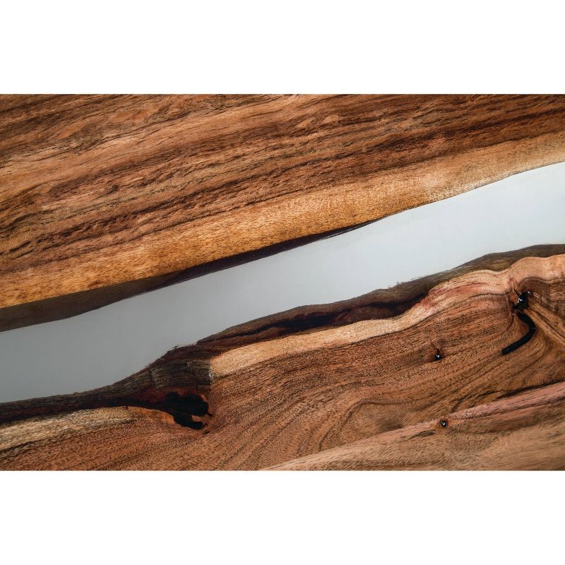 36&#34; Rivers Edge Acacia Wood and Acrylic Narrow Console/Entryway Table Brown - Alaterre Furniture, 6 of 10