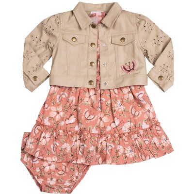 Little Lass Girl's 2-Piece Dress & Jacket Set