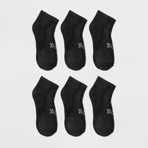 All in Motion Men’s NO-SHOW Sock 8 Pairs BLACK sz 6-12 Arch Support Zone  Cush