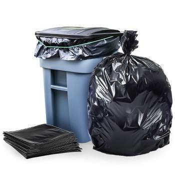 Plasticplace 64 Gallon Toter Compatible Trash Bags, Black (25 Count)
