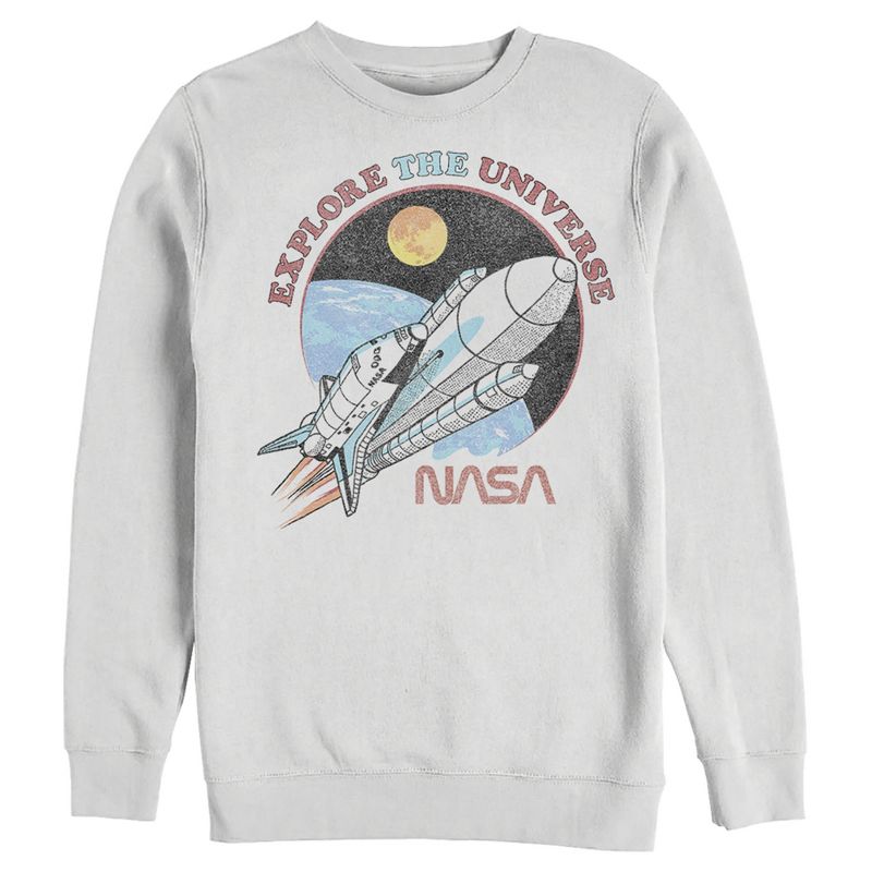 Men's NASA Explore The Universe Circle Portrait Sweatshirt, 1 of 4