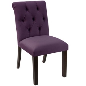 Anita Tufted Rollback Dining Chair Purple Velvet - Cloth & Co.