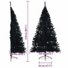 vidaXL Artificial Pre-lit Christmas Tree with 300 LEDs Black 82.7" PVC - 4 of 4