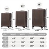 BEAFUP 20"/24"/28" 3 pcs/set in ABS Spinner Wheel Luggage, Carry on Suitcase, Matching Color, TSA Combination Lock - 3 of 4