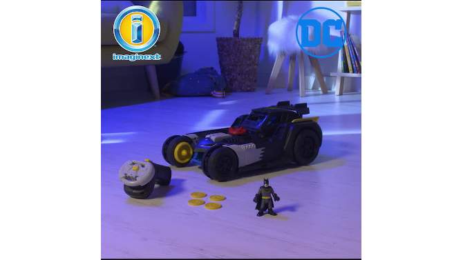 Fisher-Price Imaginext DC Super Friends Batman and Transforming Batmobile RC Vehicle, 2 of 8, play video