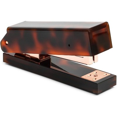 Okuna Outpost Acrylic Stapler, Tortoise Shell Desk Accessories, 5.2 x 2.6 x 1.2 in