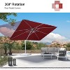 PURPLE LEAF  Patio Umbrella White Cantilever Offset Umbrella Rectangle Outdoor Umbrella with 360-degree Rotation - 3 of 4