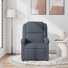 vidaXL Massage Recliner Chair with 6-Point Vibration, Adjustable, Dark Gray Velvet - 3 of 4