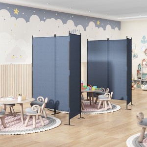 Sevobal Partitions And Room Dividers 3 Panel Iron Screen, Portable Room Dividers And Partitions For Bedroom, Office, Gary, 87.75"*2.25"*72.5" - 1 of 4