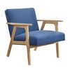Sapphtopaz 1pc Accent Chair with Solid Rubberwood Frame Upholstered Lounge Chair Living Room Chair Comfy Chair Home Furniture for Living Room - 2 of 4