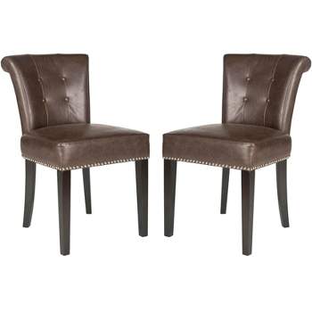 Sinclair 21''H Ring Chair (Set of 2) with Silver Nail Heads  - Safavieh